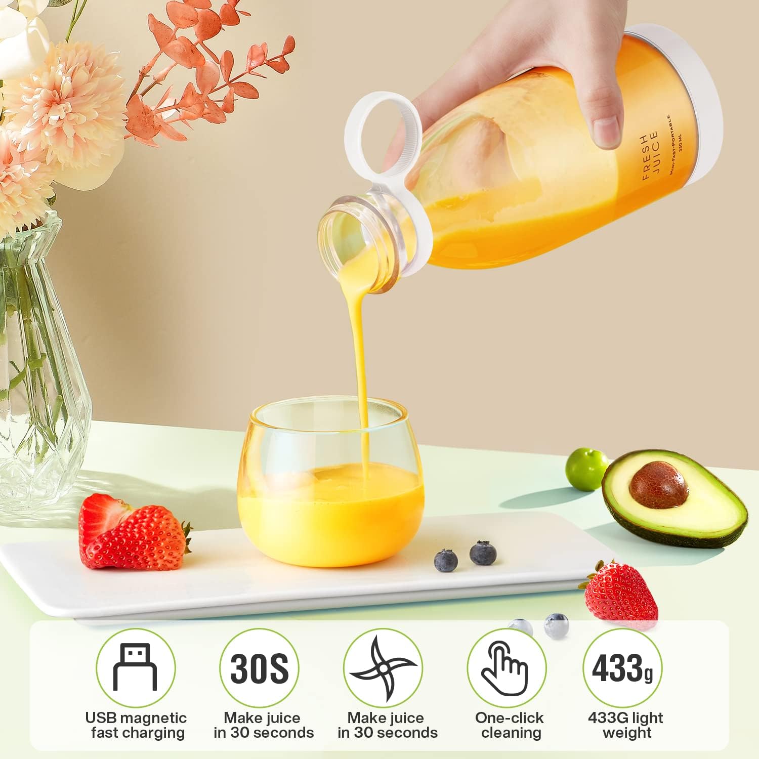 Fashion Travel Blender Bottle