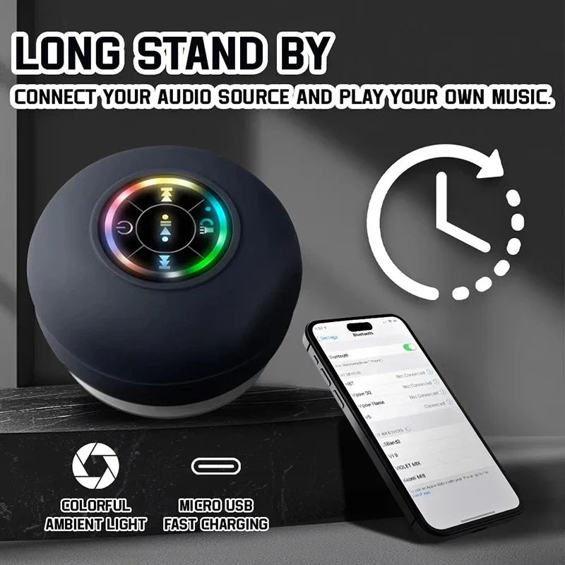 Portable Waterproof LED Speaker
