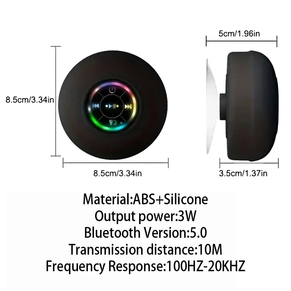 Portable Waterproof LED Speaker
